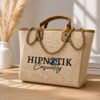 Bolso lino bordado 3D