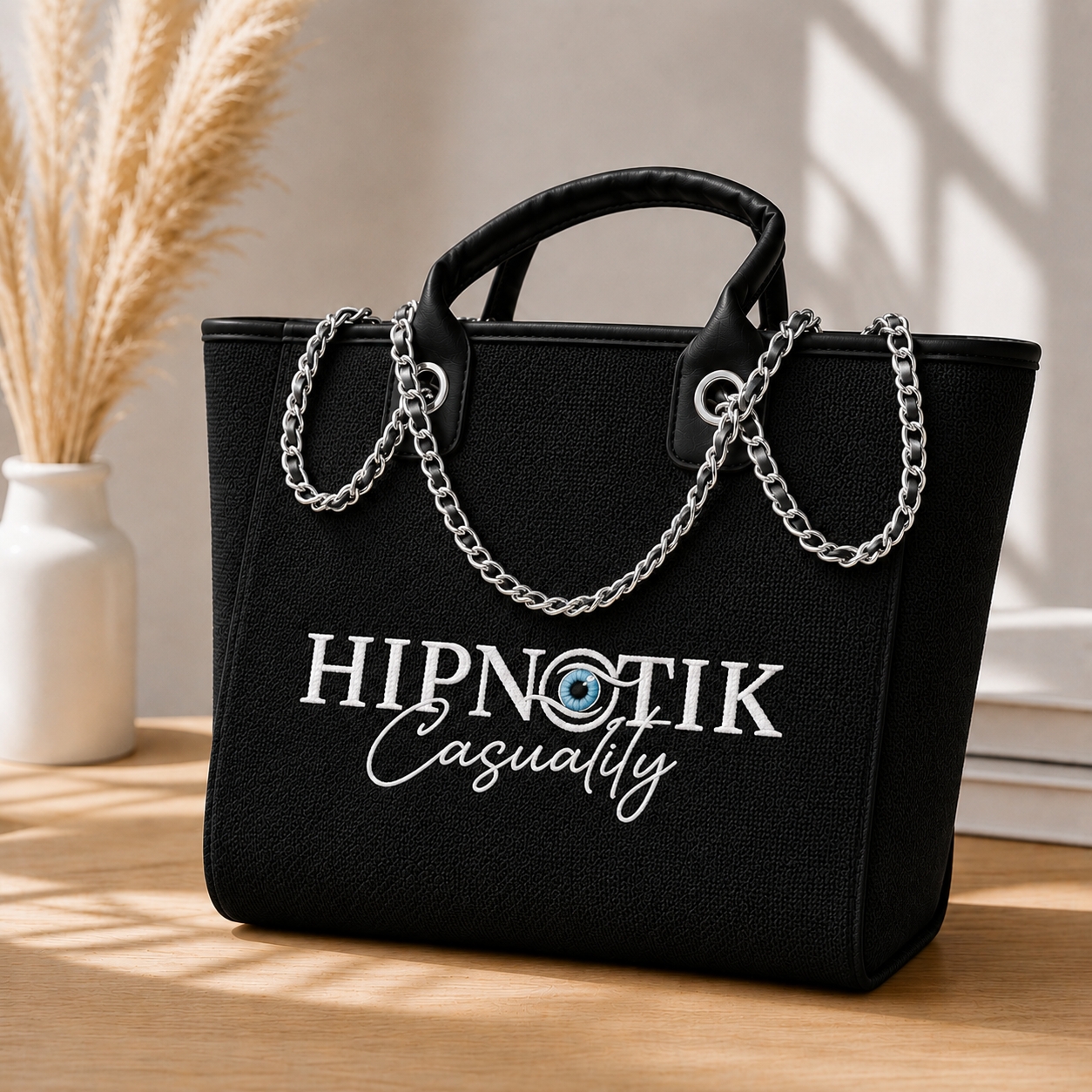 Bolso lino bordado 3D