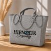 Bolso lino bordado 3D