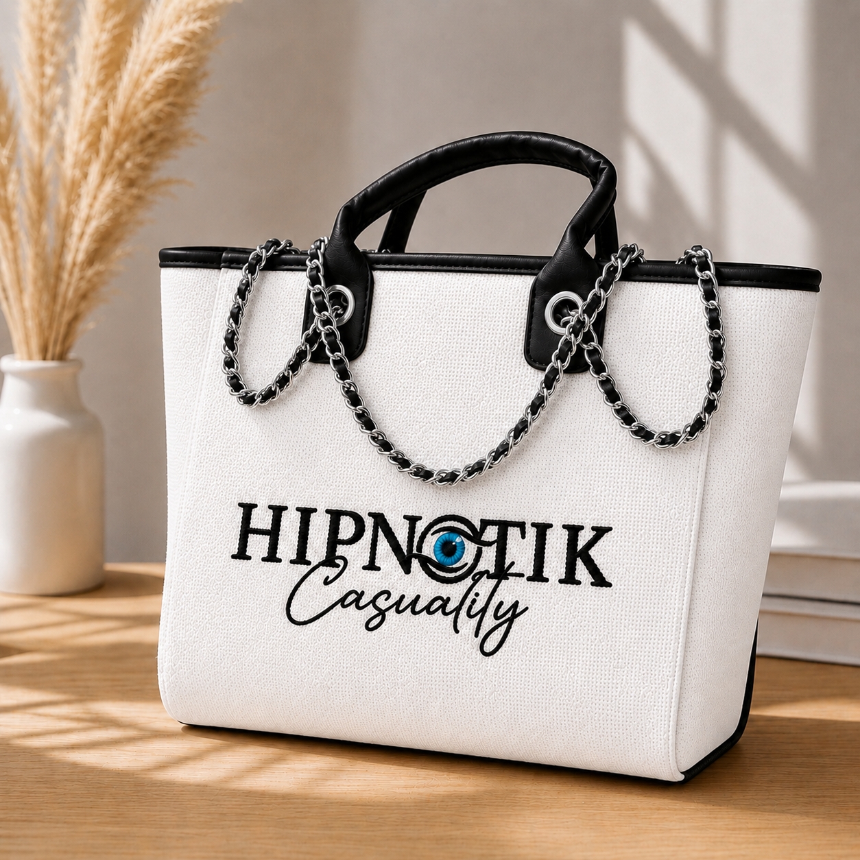 Bolso lino bordado 3D