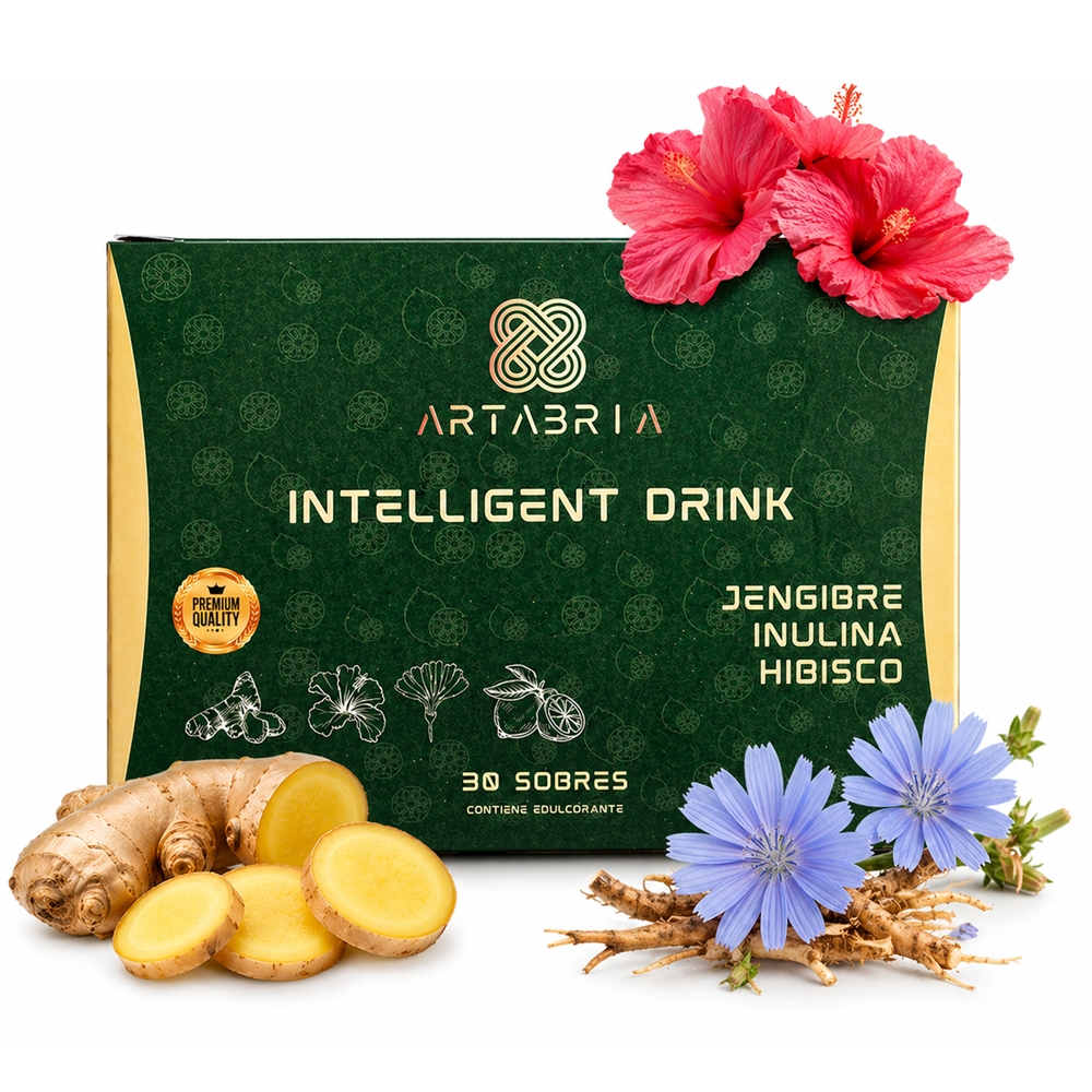 ARTABRIA Intelligent Drink con Jengibre, Inulina e Hibisco – 30 Sobres