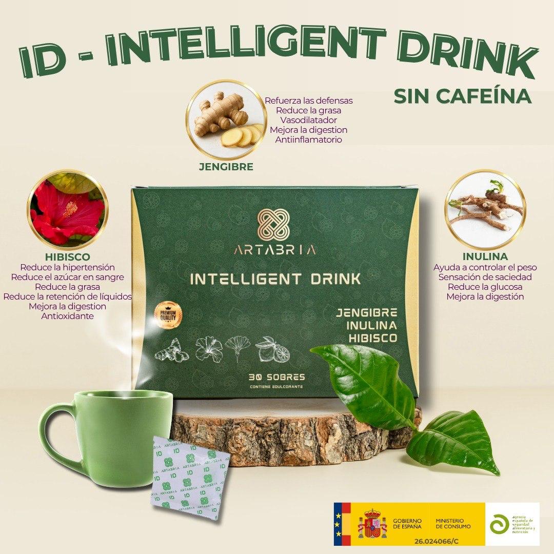 ARTABRIA Intelligent Drink con Jengibre, Inulina e Hibisco – 30 Sobres
