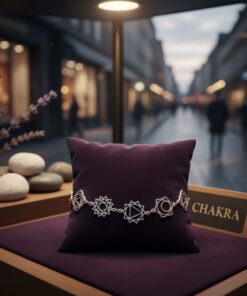 Pulsera 7 Chakras en Acero Inoxidable Color Plata