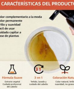 Champú Tinte Negro 400 ml | Cubre Canas con Colágeno y Argán