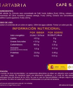 Café Verde con Guaraná | ARTABRIA Café 5.0 | 30 Sobres